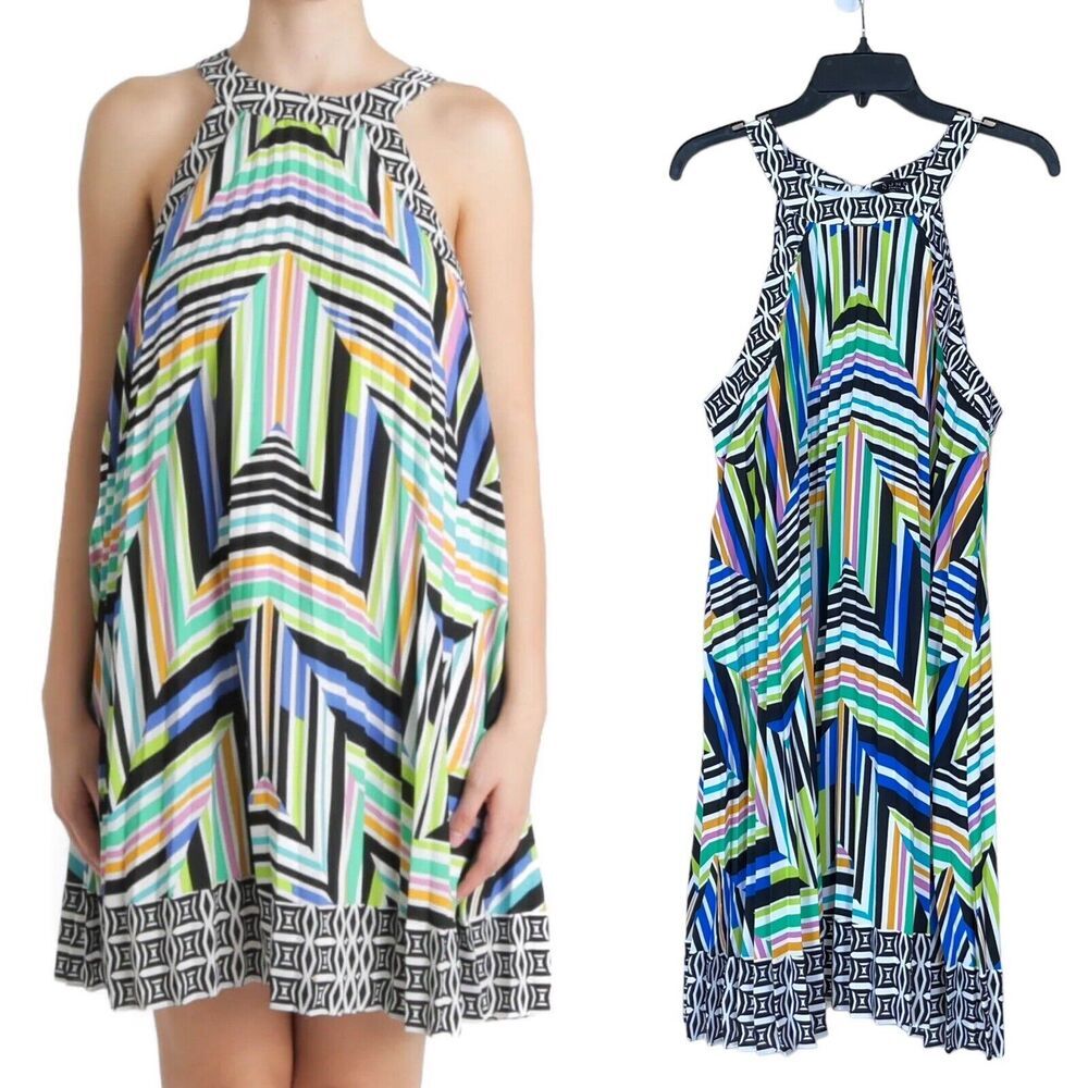 Pleated A-Line Dress Laundry By Shelli Segal